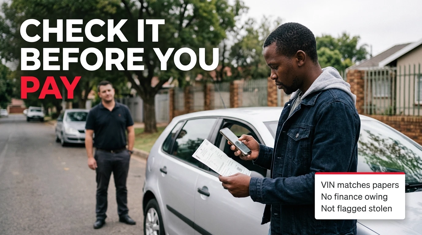 How to check if a used car is stolen or still has finance owing in South Africa — Tembani Sales guide