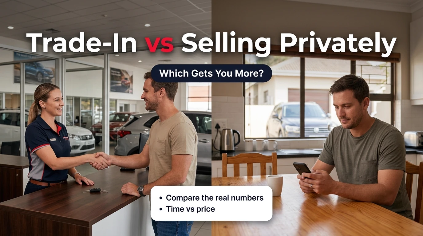 Trade-in versus selling privately comparison, South Africa